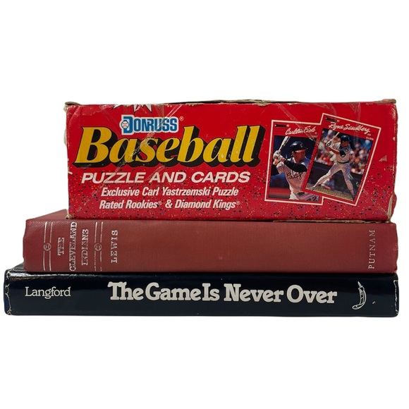 Donruss 1990 Baseball Puzzle & Cards and Vintage Book Bundle - Picture 4 of 8